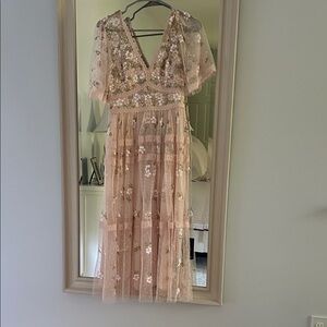 Needle & Thread Blush Floral Midi Dress
